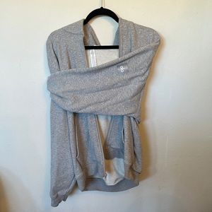 ALO zip up grey hoodie sweatshirt size S